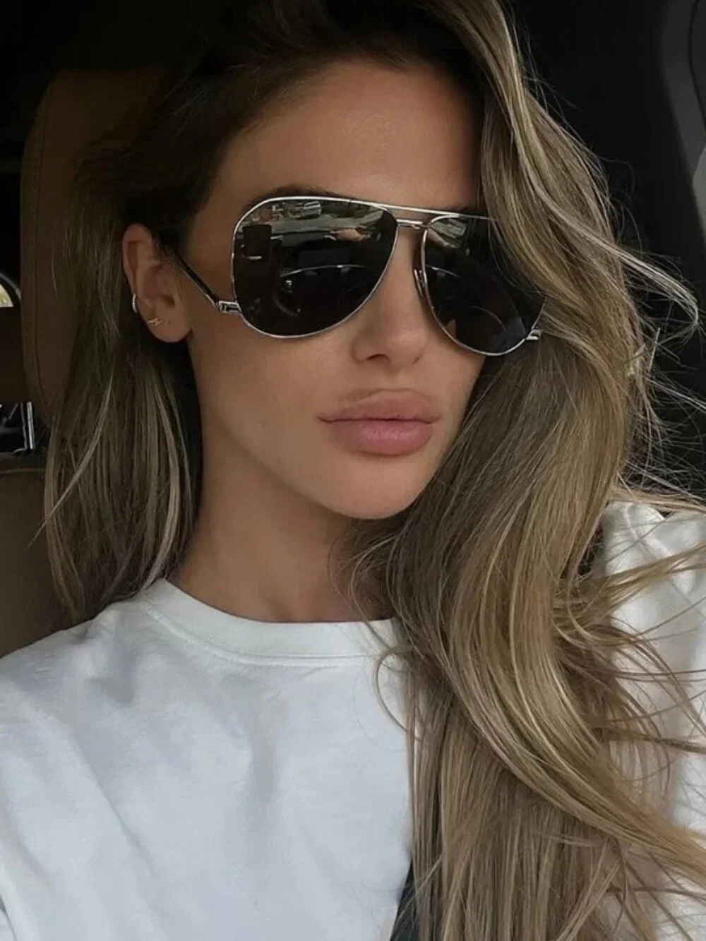 NWT Saint Laurent SL690 DUST 001 Black Unisex Aviator Sunglasses